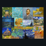 Vincent Van Gogh - Masterpieces Patchwork Poster<br><div class="desc">Vincent Van Gogh - Masterpieces Patchwork</div>