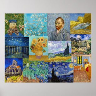Vincent Van Gogh - Masterpieces Patchwork Poster