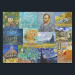 Vincent Van Gogh - Masterpieces Patchwork Tablecloth<br><div class="desc">Vincent Van Gogh - Masterpieces Patchwork</div>