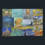 Vincent Van Gogh - Masterpieces Patchwork Tea Towel<br><div class="desc">Vincent Van Gogh - Masterpieces Patchwork</div>