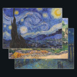 Vincent Van Gogh - Masterpieces Selection Wrapping Paper Sheet<br><div class="desc">Vincent Van Gogh - Masterpieces Selection</div>