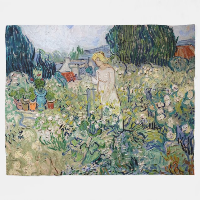 Vincent van Gogh - Miss Gachet in her Garden Fleece Blanket (Front (Horizontal))