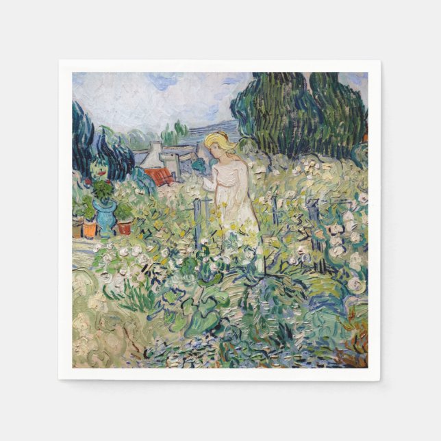 Vincent van Gogh - Miss Gachet in her Garden Napkin (Front)