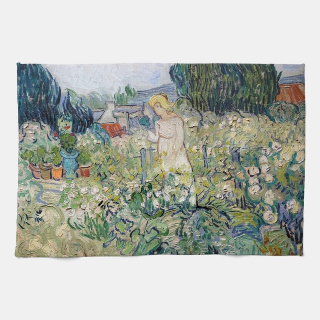Vincent van Gogh - Miss Gachet in her Garden Tea Towel (Horizontal)