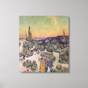 Vincent van Gogh Moonlit Landscape, 1889 Canvas Print