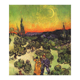 Vincent Van Gogh Moonlit Landscape Canvas Print