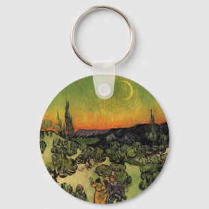 Vincent Van Gogh Moonlit Landscape Key Ring