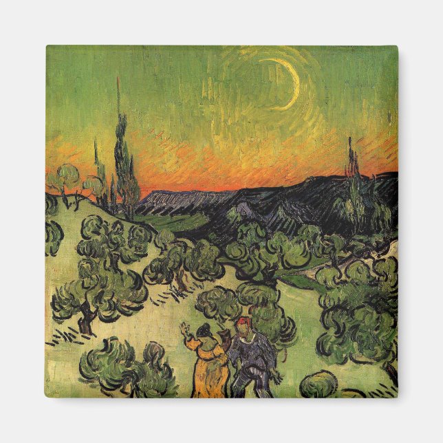Vincent Van Gogh Moonlit Landscape Magnet (Front)