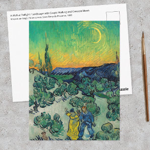 Vincent van Gogh - Moonlit Landscape with Couple Postcard
