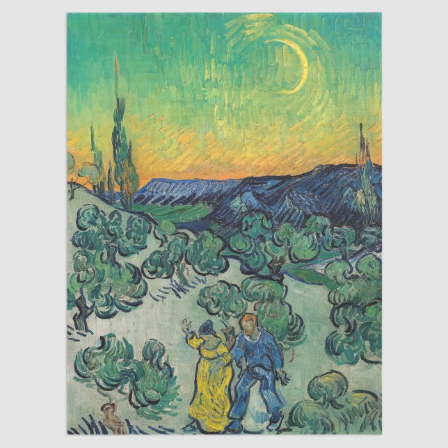 Vincent van Gogh - Moonlit Landscape with Couple Tissue Paper (Creator Uploaded)