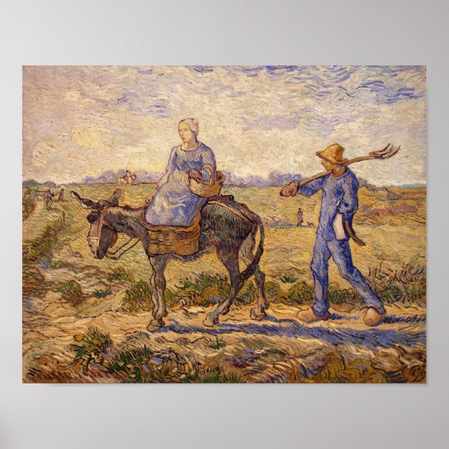 Vincent van Gogh | Morning, going out to work Poster (Front)