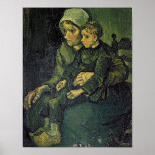 Vincent van Gogh Mother and Child, 1885 Poster