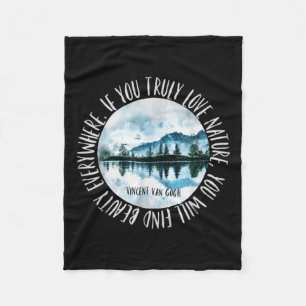 Vincent Van Gogh Motivational Inspirational Nature Fleece Blanket