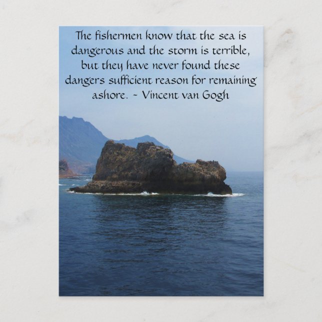 Vincent van Gogh motivational quote Postcard (Front)