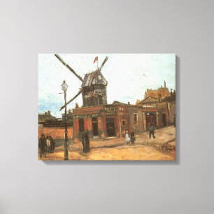 Vincent van Gogh - Moulin de la Galette, Windmill Canvas Print