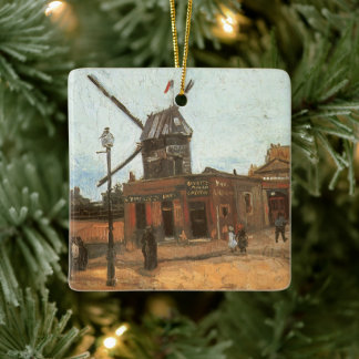 Vincent van Gogh - Moulin de la Galette, Windmill Ceramic Ornament