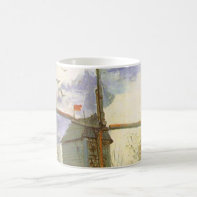 Vincent van Gogh - Moulin de la Galette, Windmill Coffee Mug (Center)
