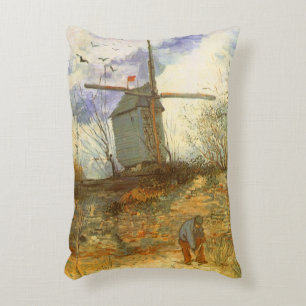 Vincent van Gogh - Moulin de la Galette, Windmill Decorative Cushion