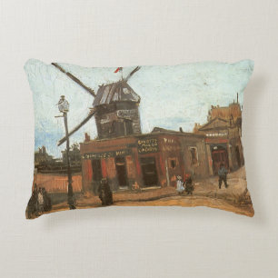 Vincent van Gogh - Moulin de la Galette, Windmill Decorative Cushion