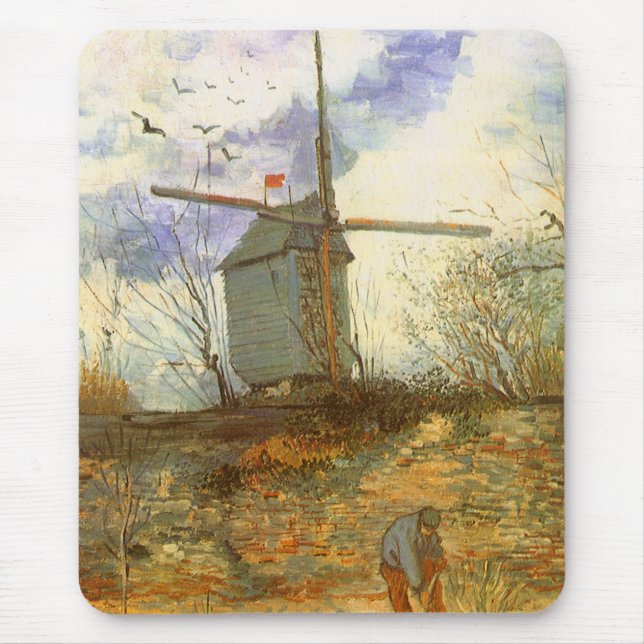 Vincent van Gogh - Moulin de la Galette, Windmill Mouse Mat (Front)
