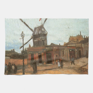Vincent van Gogh - Moulin de la Galette, Windmill Tea Towel