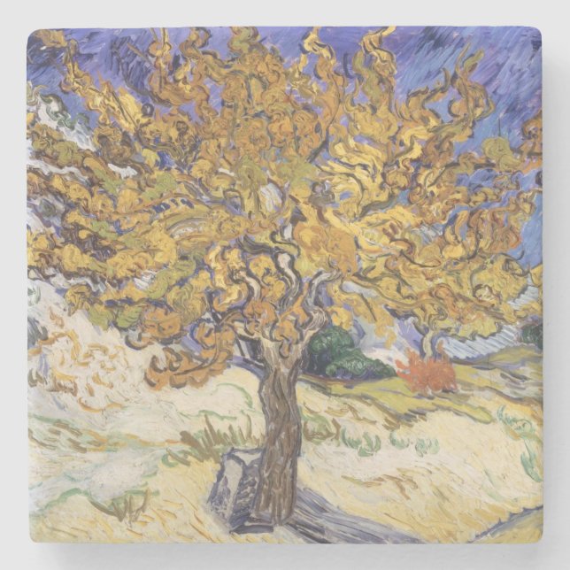 Vincent van Gogh | Mulberry Tree, 1889 Stone Coaster (Front)