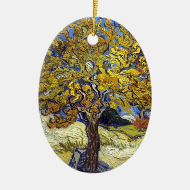 Vincent Van Gogh Mulberry Tree Ceramic Tree Decoration (Front)