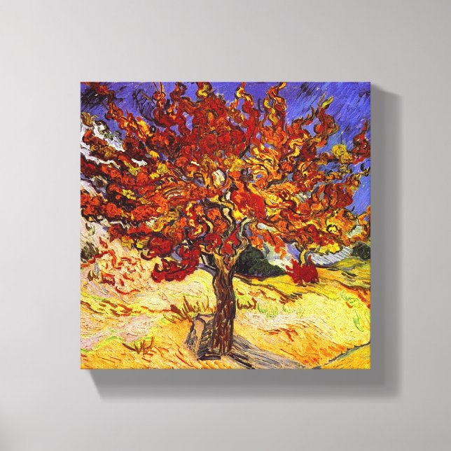 Vincent Van Gogh Mulberry Tree Fine Art Painting Canvas Print (Front)