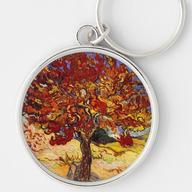 Vincent Van Gogh Mulberry Tree Fine Art Painting Key Ring (Front)