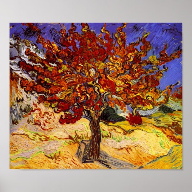 Vincent Van Gogh Mulberry Tree Fine Art Painting Poster (Front)