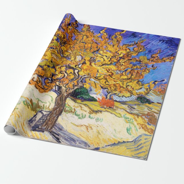 Vincent Van Gogh Mulberry Tree Fine Art Wrapping Paper (Unrolled)