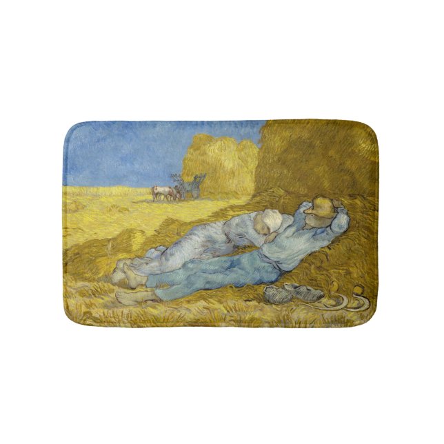 Vincent Van Gogh - Noon, Rest from work / Siesta Bath Mat (Front)