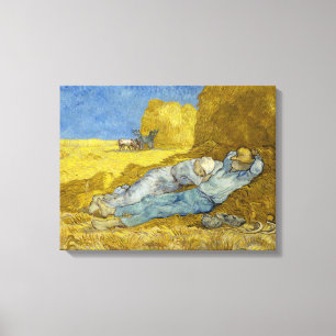 Vincent Van Gogh - Noon, Rest from work / Siesta Canvas Print