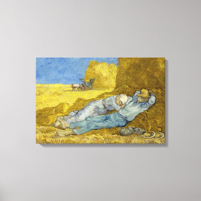 Vincent Van Gogh - Noon, Rest from work / Siesta Canvas Print (Front)