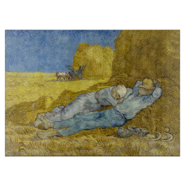 Vincent Van Gogh - Noon, Rest from work / Siesta Cutting Board (Front)