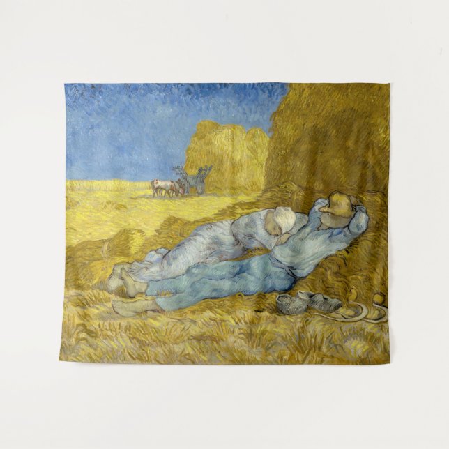 Vincent Van Gogh - Noon, Rest from work / Siesta Tapestry (Front (Horizontal))