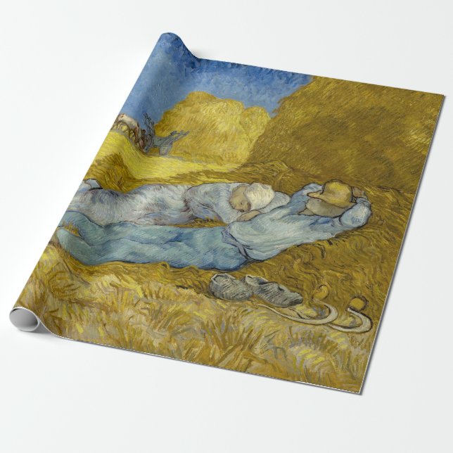 Vincent Van Gogh - Noon, Rest from work / Siesta Wrapping Paper (Unrolled)