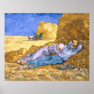 Vincent van Gogh Noon, The Siesta, after Millet Poster
