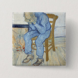 Vincent van Gogh Old Man in Sorrow 15 Cm Square Badge