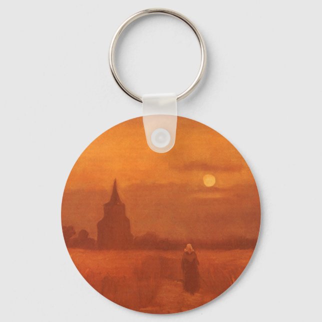Vincent van Gogh - Old Tower in the Fields Key Ring (Front)