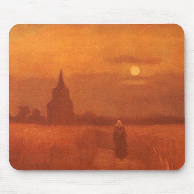 Vincent van Gogh - Old Tower in the Fields Mouse Mat (Front)