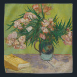 Vincent Van Gogh Oleander flower painting Bandana<br><div class="desc">This Vincent Van Gogh painting is a vase of oleander flowers. Van Gogh painted it in August 1888. Oleanders were happy lively flowers to Van Gogh, and in his paiting he shows the flowers filling a majolica jug he used for his still lifes made in Arles. Artwork painting graphic post...</div>