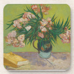 Vincent Van Gogh Oleander flower painting Coaster<br><div class="desc">This Vincent Van Gogh painting is a vase of oleander flowers. Van Gogh painted it in August 1888. Oleanders were happy lively flowers to Van Gogh, and in his paiting he shows the flowers filling a majolica jug he used for his still lifes made in Arles. Artwork painting graphic post...</div>