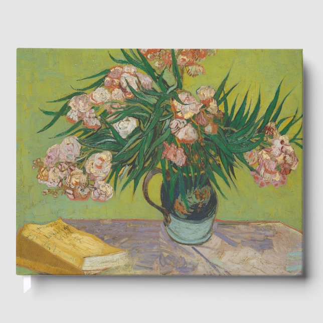 Vincent Van Gogh Oleander flower painting Guest Book (Front)