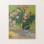 Vincent Van Gogh Oleander flower painting Jigsaw Puzzle<br><div class="desc">This Vincent Van Gogh painting is a vase of oleander flowers. Van Gogh painted it in August 1888. Oleanders were happy lively flowers to Van Gogh, and in his paiting he shows the flowers filling a majolica jug he used for his still lifes made in Arles. Artwork painting graphic post...</div>