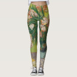 Vincent Van Gogh Oleander flower painting Leggings<br><div class="desc">This Vincent Van Gogh painting is a vase of oleander flowers. Van Gogh painted it in August 1888. Oleanders were happy lively flowers to Van Gogh, and in his paiting he shows the flowers filling a majolica jug he used for his still lifes made in Arles. Artwork painting graphic post...</div>