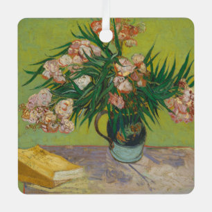 Vincent Van Gogh Oleander flower painting Metal Tree Decoration