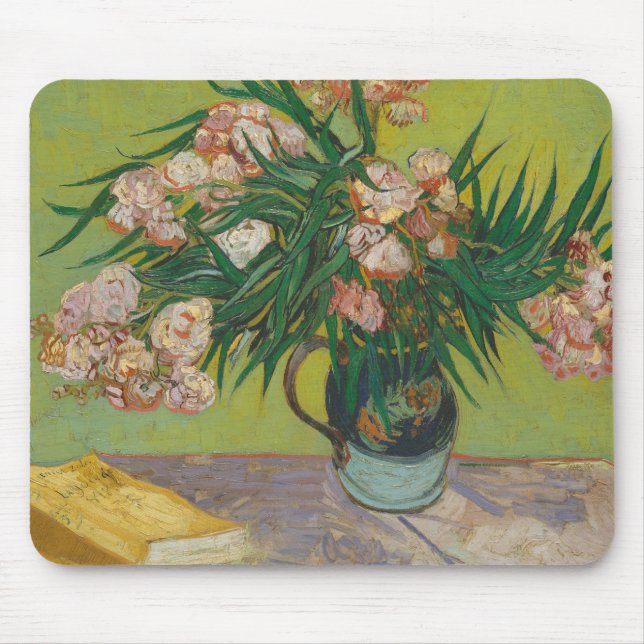 Vincent Van Gogh Oleander flower painting Mouse Mat (Front)