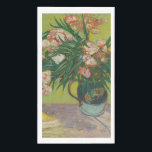 Vincent Van Gogh Oleander flower painting Napkin<br><div class="desc">This Vincent Van Gogh painting is a vase of oleander flowers. Van Gogh painted it in August 1888. Oleanders were happy lively flowers to Van Gogh, and in his paiting he shows the flowers filling a majolica jug he used for his still lifes made in Arles. Artwork painting graphic post...</div>