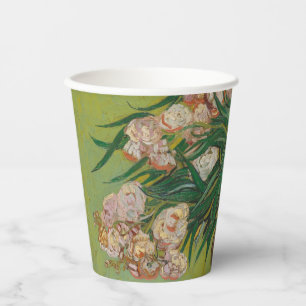 Vincent Van Gogh Oleander flower painting Paper Cups